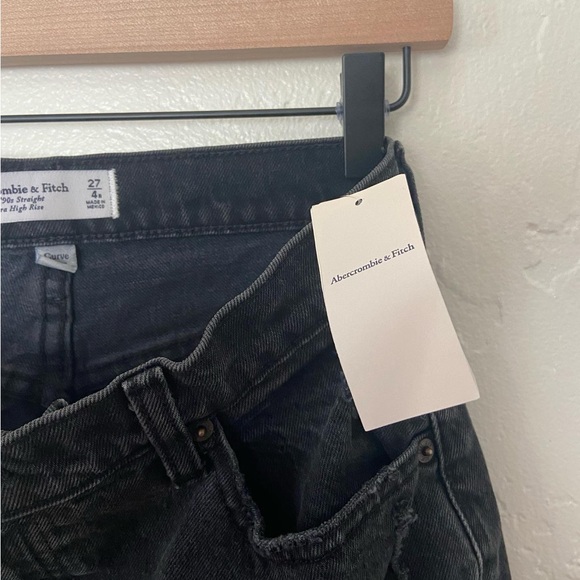 Abercrombie & Fitch Jeans NWT Sz 27/4 90s Straight Ultra High Rise Curve Love - Picture 3 of 6